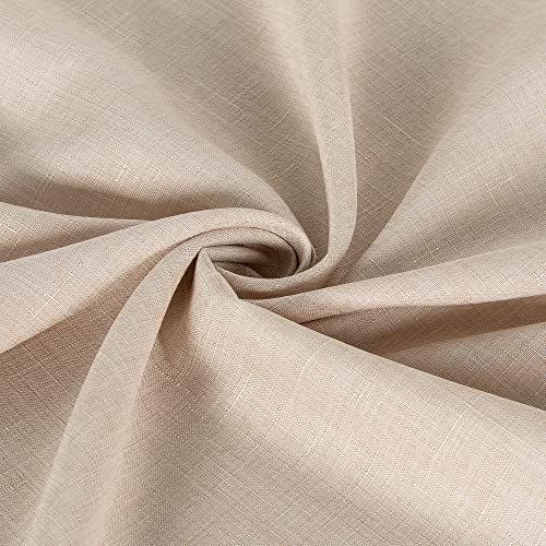 Fitable 6 Pack Beige Faux Linen Tablecloths Rectangle 60x120 Inch - Image 2