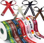 Personalized Ribbon Custom Pre-Cut Ribbon with Name/Photo/Text for Favors Wedding Invitation Baby Shower Birthday Party Wrap Gift Box-50 Yards by XRLSG