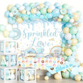 Hombae Donut Baby Sprinkle Decorations for Boy, Baby Shower Decorations for Boys, Blue Sprinkle with Love Backdrop Balloon Banner Boxes Tablecloth Sash for Boy Sprinkled Baby Shower Supplies by Hombae