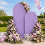 Lavender Arch Cover 7.2 and 6ft Ligth Purple Arch Backdrop Cover Set of 2 - Image 4