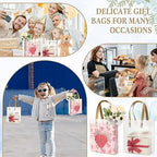 Qilery 100 Pack Frosted Gift Bags with Handles Clear Plastic Party Favor - Image 5