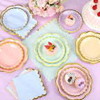 216 Pcs 72 Guests Pastel Plates and Napkins Party Supplies - Image 3
