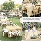 4 Pack Square Table Cloth 52x52 Inch Tablecloth Machine Washable Fabric Polyester Table Cover for Dining, Buffet Parties, Picnic, Events, Weddings Decor（Champagne） - Image 5