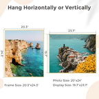 20x24 Metal Picture Frame, Aluminum Poster Frame with Real Glass, Gold - Image 2