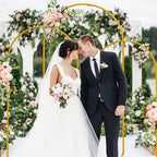 3 Pack Wedding Arch Backdrop Stand, Gold Metal Balloon Arch Stand (6FT, 4.9FT, 3.9FT), Set of 3 Arched Frame Decoration for Wedding, Birthday, Baby Shower, Party - Image 2