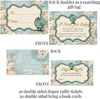 Amanda Creation Adventure Awaits Baby Shower Bundle for 20, Invitations, Diaper Raffle, Book Request Cards, Stickers & Labels - Image 3
