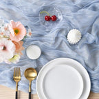 Blue Cheesecloth Table Runner Fall Wedding Birthday Party Home Decor 6 Pack - Image 6