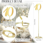 Novabright 20 Pcs Metal Table Numbers 1-20 for Wedding Reception, Gold - Image 2