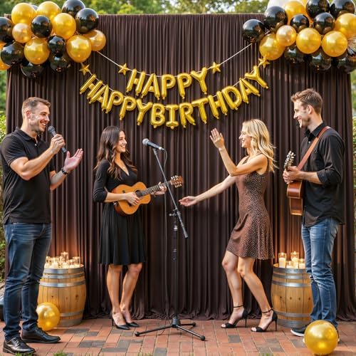 Brown Backdrop Curtain for Parties Wedding Wrinkle Free Brown Photo Curtains Backdrop Drapes Fabric Decoration for Birthday Party Baby Shower 5ft x 7ft,2 Panels - Image 2