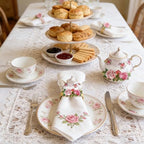 60 PCS Vintage Floral Teapot Napkin Ring Vintage Teapot Napkin Holder Tea Party Table Decor for Floral Theme Tea Party Birthday Wedding Bridal Shower Supply - Image 2