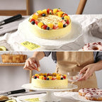 Ceramic Cake Stand Pedestal, 12 inch White Round Cake Plate for 10 in Cake - Image 4