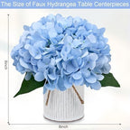 Set of 6 Artificial Flower Table Centerpieces (Light Blue, 6 X Flower Table Centerpieces) - Image 2
