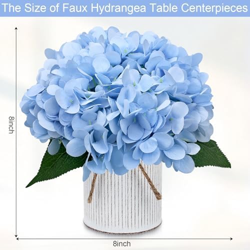 Set of 6 Artificial Flower Table Centerpieces (Light Blue, 6 X Flower Table Centerpieces) - Image 2