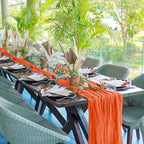 24 Pack Orange 10Ft Cheesecloth Table Runner - Image 6