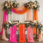 12 Pcs Pink and Orange Party Table Runners Sunset Party Decor - Image 5