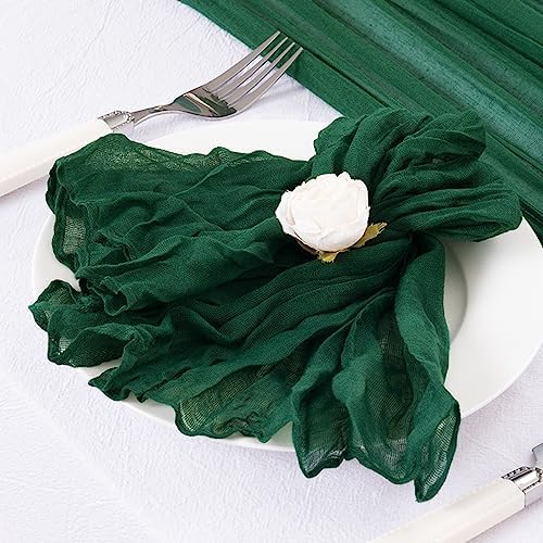 DeZerlor Emerald Green Christmas Cheese Cloth Napkins Set of 100 for Party - Image 6