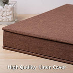 Large Photo Album Self Adhesive 4x6 5x7 3x5 8.5x11 Scrapbook Magnetic Album DIY Scrap Book Length 13 x Width 12.8 (Inches) 120 Sticky Pages Linen Cover DIY Photo Album (Brown) - Image 5