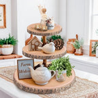 GrnVibe Cupcake Stand Rustic 3 Tier Dessert Stands Wood Cupcake Holder - Image 5
