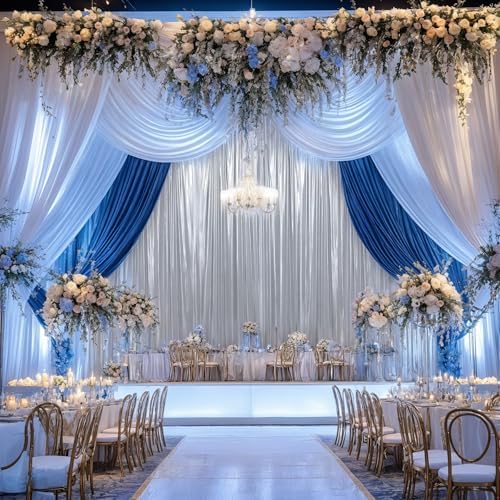 leegleri 30x10ft Thick Silver Glitter Backdrop Curtain Panels for Parties, Wrinkle Free Sequin Sparking Photo Backdrop Drapes, 6Panels 5x10ft Shimmer Back Drop Cloth for Wedding Birthday Photography - Image 5