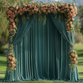 40x10ft Wrinkle Free Hunter Green Backdrop Curtain for Parties Soft Fabric Drapes Wedding Dark Green Curtain Backdrop for Birthday Party Decorations Background for Photography 5x10ft,8 Panels by ESGOTBME