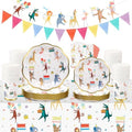 Maxdot 105 Pcs Animal Parade Theme Party Supplies, Birthday Party Deocr by Maxdot