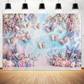 10x10ft Purple Butterfly Floral Garage Door Birthday Decorations Cover Elegant Flowers Background for Girls Princess Butterfly Baby Shower Party Decor Backdrop Outdoor Indoor Photo Wall Background by Unknown