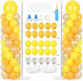 2 Sets Adjustable Balloon Column Stand Kit with Bases（Golden Yellow） by Naozinebi