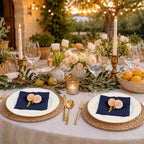 60Pack Navy Blue Cheesecloth Napkins Rustic Boho Gauze Napkins 20"x20" - Image 7