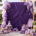 20ft x 15ft Purple Backdrop Curtains, Wrinkle Free Drapes Back Drop Cloth - Image 4