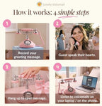 Audio Guest Book, Voicemail Phone Guestbook, Pink Button - Image 4