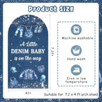 Serencatcher 7.2ft Denim Blue Jean Baby Shower Arch Backdrop Cover - Image 2