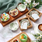 Teenyyou 40 Pack Wedding Favors for Guests Small Ceramic Bowls Bulk Gifts Set 3.3 Inch Sage Green Verdure Design Mini Dipping Bowl Sauce Dish with Cards Box for Party Shower Favor Souvenir - Image 4