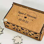 Wedding Guest Book Alternative Drop Box Frame, Wooden Maple Tree & Leaves - Image 3