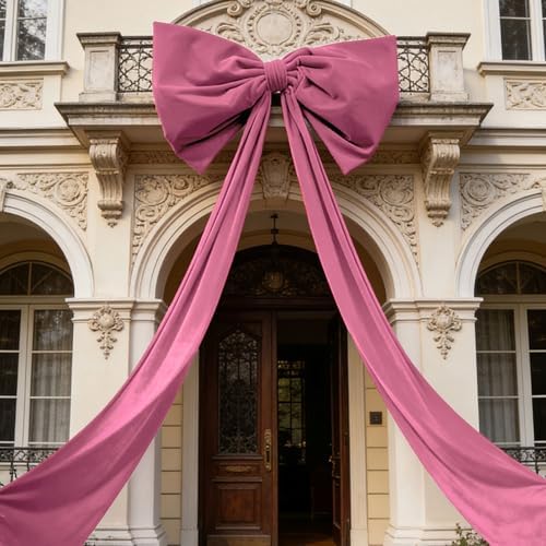 Luxury Giant Velvet Bow Decor Oversized Wall Bow Decorations Bow Decorative for Room Wall Party Birthday Backdrop Baby Shower Decor Front Door Patio Outdoor Wedding Arch - Image 3