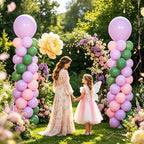2‑Set Pastel Purple Sage Green Pink Balloon Column Kit for Birthday Decor - Image 2