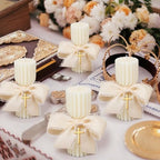 Conelist 12 Pcs Baptism Catholic First Communion Candles with Bow and Cross - Image 6