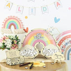 Boho Rainbow Baby Shower Guest Book Alternative Wooden Drop Box Frame - Image 5