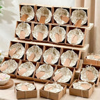 24 Pcs Wedding Favors for Guests Small Ceramic Bowls, Flower, Beige by SiliFine