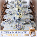 Teenyyou 48 Sets Wedding Favor for Guests Small Ceramic Bowls, Blue Floral - Image 5