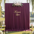 10ftx12ft Maroon Backdrop Curtains for Wedding Party 2 Panels 5×12FT Tall - Image 6