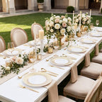 IOOOOO 100Pcs 10" Gold Plastic Dinner Plates, Heavy Duty Disposable Plates - Image 7