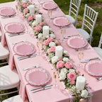 100 Pcs Pink Platos De Barro Mexicanos Paper Plates 9 Inches Cielito Lindo Party Decoration Disposable Scalloped Cinco De Mayo Paper Plates for Fiesta Mexican Talavera Baby Shower Supplies - Image 6
