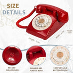 Audio Guest Book Wedding Phone,32GB Memory Customized Audio Messages, Volume Adjustable, with Message Replay Feature, Suitable for All Kinds of Party(Red+Golden Sign) - Image 3