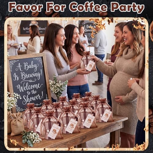 6 Set A Baby is Brewing Baby Shower Party Favors Aluminum Moka Pot - Image 3