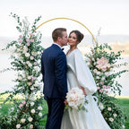 6.6FT Arch Backdrop Stand,Balloon Arch Stand Wedding Back Drop Arch Stand - Image 2