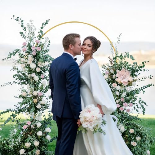 6.6FT Arch Backdrop Stand,Balloon Arch Stand Wedding Back Drop Arch Stand - Image 2