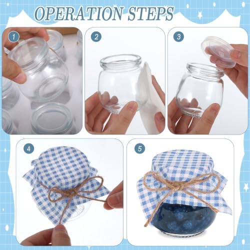 Mini Yogurt Jars, 3.4 oz Glass Bottles with Plastic Lids for Jam, 30 Sets - Image 2