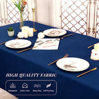 6 Pack Tablecloth 60 x 102 inch Polyester Table Cloth for 6 Foot Rectangle Tables,Stain and Wrinkle Resistant Washable Fabric Table Covers Polyester Navy Blue Table Clothes for Wedding,Party,Banquet - Image 5