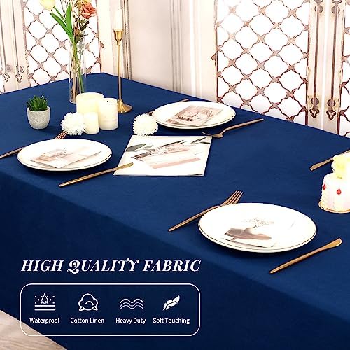 6 Pack Tablecloth 60 x 102 inch Polyester Table Cloth for 6 Foot Rectangle Tables,Stain and Wrinkle Resistant Washable Fabric Table Covers Polyester Navy Blue Table Clothes for Wedding,Party,Banquet - Image 5
