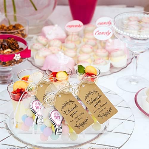 Minatee 50Set Baby Shower Bottle Openers Nail Clipper for Guest, Girl Foot - Image 5